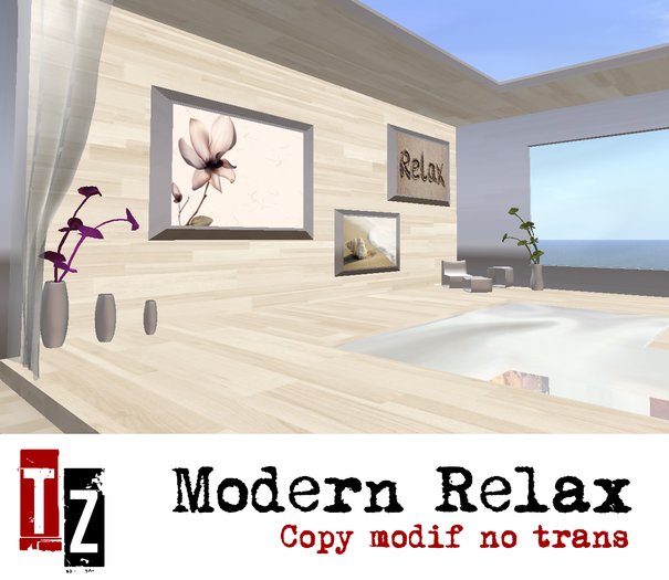 Second Life Marketplace FREE Home Furniture living set MODERN relax